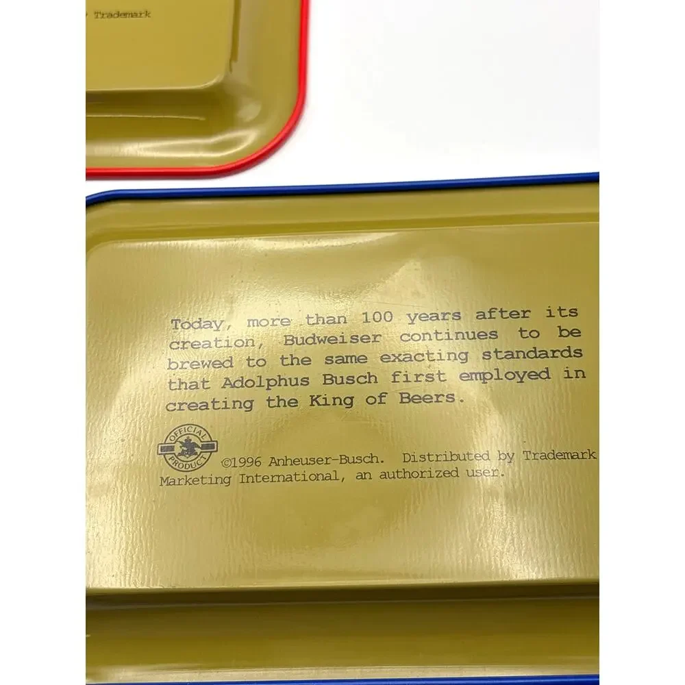 Budweiser King of Beers Tip Receipt Tray 1996 Anheuser Busch USA Vintage Barware